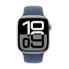 Watch Series 10 GPS 42 mm caixa de alumínio prateada com pulseira desportiva Denim – S/M