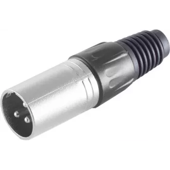 Conector XLR ShiverPeaks BS55002-R – 3 polos, caixa metálica vermelha