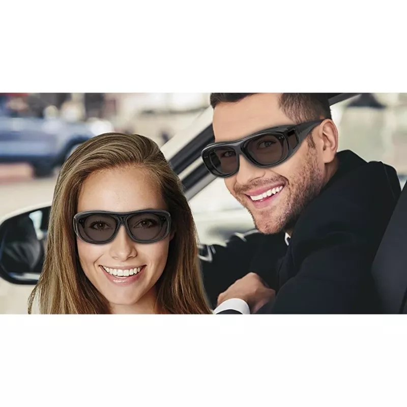 Óculos de sol WEDO 271 48599 oval, wrap-around, unissexo, lentes polarizadas, design sobre-óculos