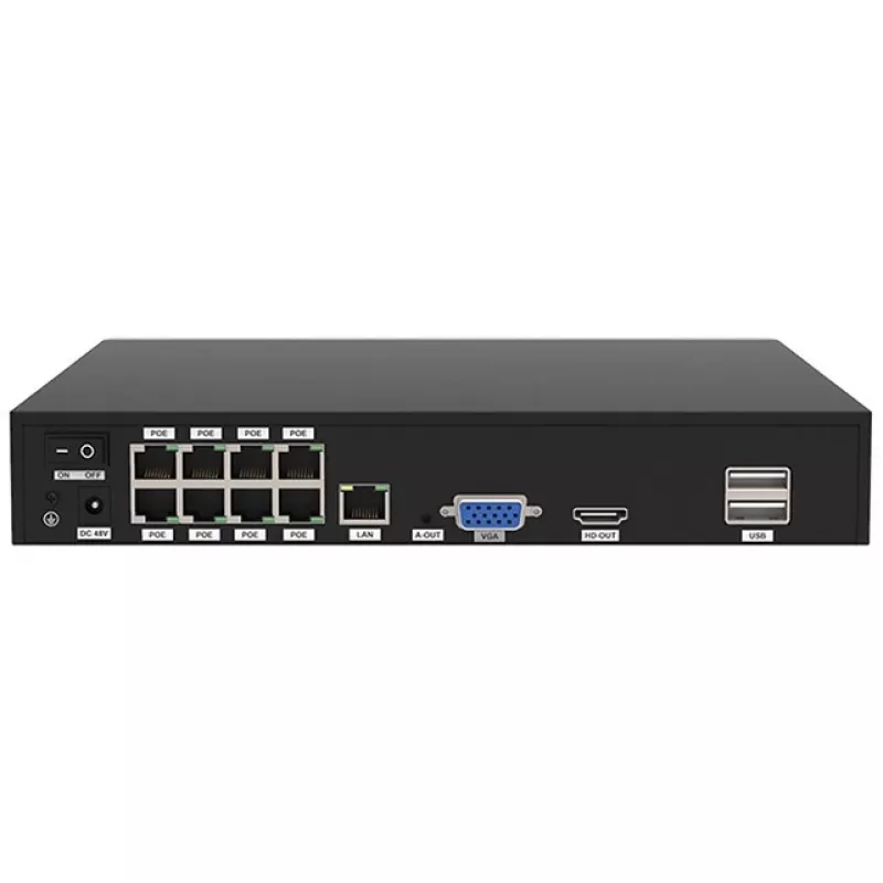 Foscam FNA108E-T4-2T FNA108E-T4-2T Conjunto de câmaras IP de vigilância LAN 8 canais com 4 câmaras 3840 x 2160 píxeis (FNA108E-T4-2T)