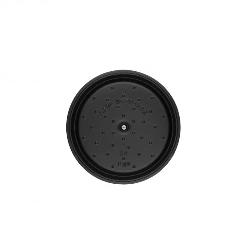 Staub La Cocotte 20cm redonda, preto, ferro fundido (40509-487-0)