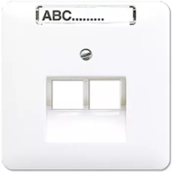 Tomada de parede RJ-45 Jung CD 569-2 NAUA WW — branca