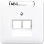Tomada de parede RJ-45 Jung CD 569-2 NAUA WW — branca