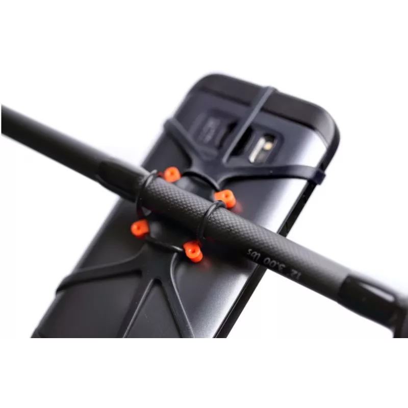 Suporte de telefone ajustável Deeper ITGAM0003 — suporte de telefone para cana de pesca, silicone, para telemóveis de 3,5–5 polegadas, 280 mm, preto