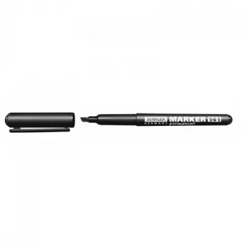 Marcador permanente Stanger M141, tinta preta, ponta 1–3 mm