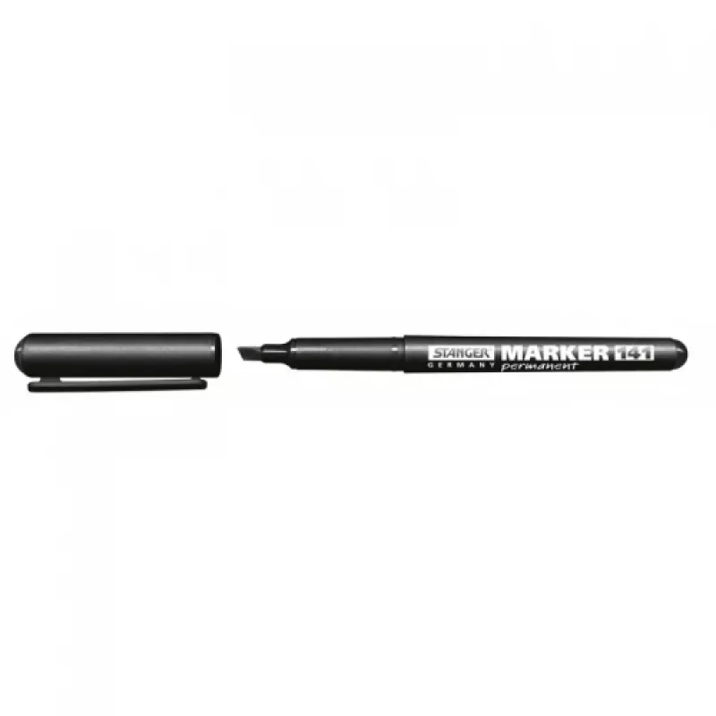 Marcador permanente Stanger M141, tinta preta, ponta 1–3 mm