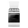 Fogão independente AMICA 617GEH3.33HZpTaDpA(W) PIZZA — placa a gás 4 zonas, forno elétrico 65 L, temporizador eletrónico, branco