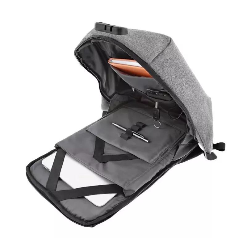 Mochila para portátil Tellur 15.6 Antitheft V2 com porta USB, cinzento