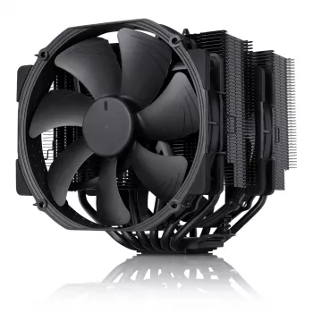 Dissipador de CPU Noctua NH-D15 Chromax Pure preto com duas ventoinhas de 140 mm
