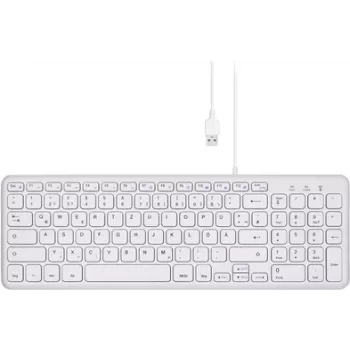 Teclado USB Perixx PERIBOARD-213 DE W alemão, QWERTZ branco (11960)
