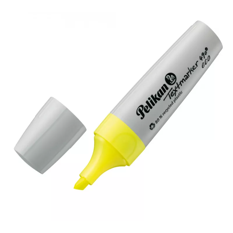 Marcador Pelikan Textmarker 490 eco 4 unid. ponta chanfrada verde laranja rosa amarelo