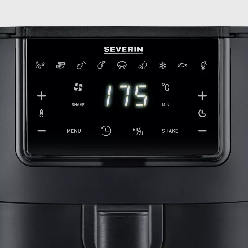 Fritadeira de ar quente SEVERIN FR 2461 — capacidade de 4 L, preta