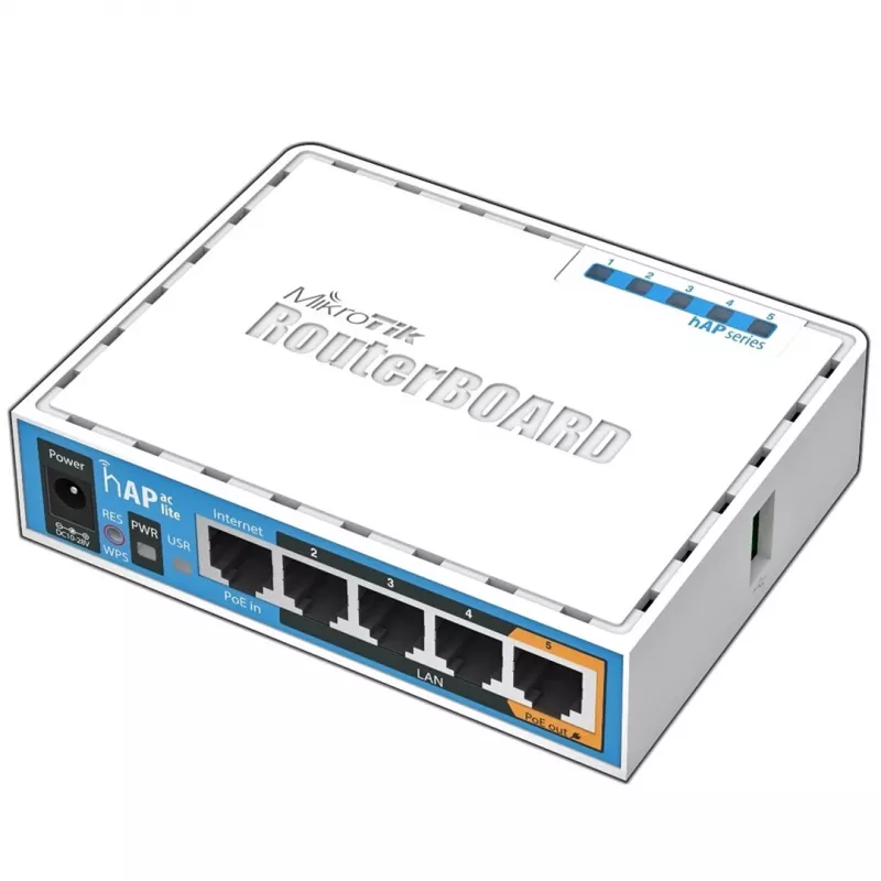 Mikrotik HAP ac lite 733 Mbit/s branco Power over Ethernet (PoE)
