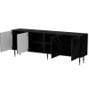 Cómoda cama meble Cama 4D MOUNTAIN 204x40x72 cm — preto e dourado, MDF/aglomerado