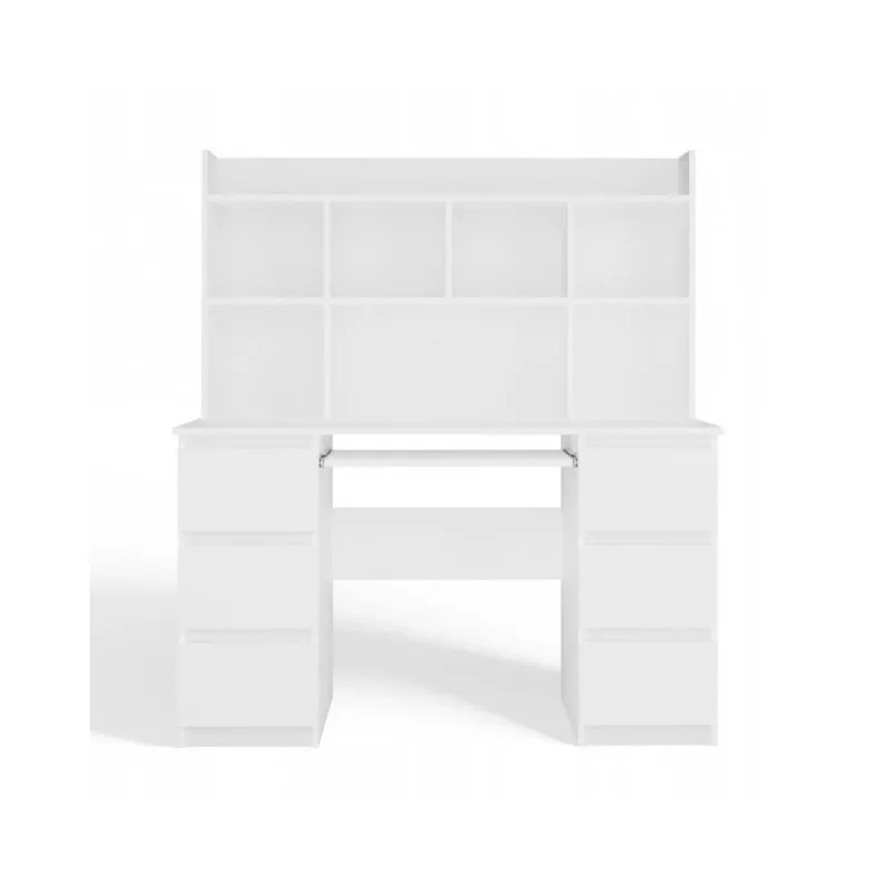 Conjunto secretária KUBA + módulo de extensão, branco