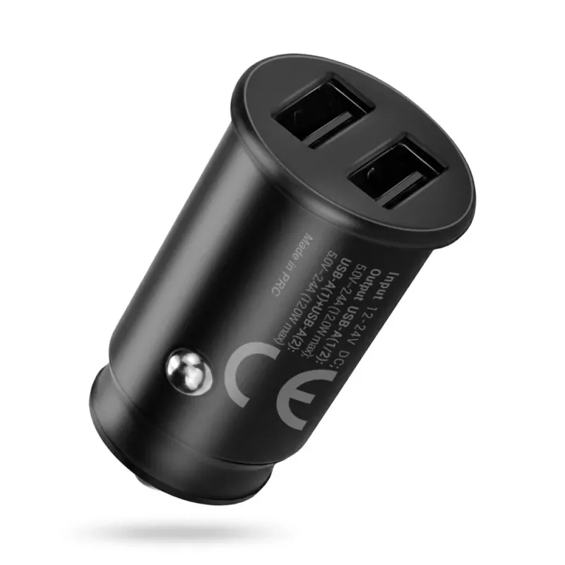 everActive CC-25C carregador de automóvel, 2x USB 12 W, com cabo USB-C