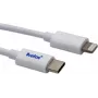 Cabo USB-C para Lightning helos 718011 – 1 m, branco, sincronização de dados e carregamento