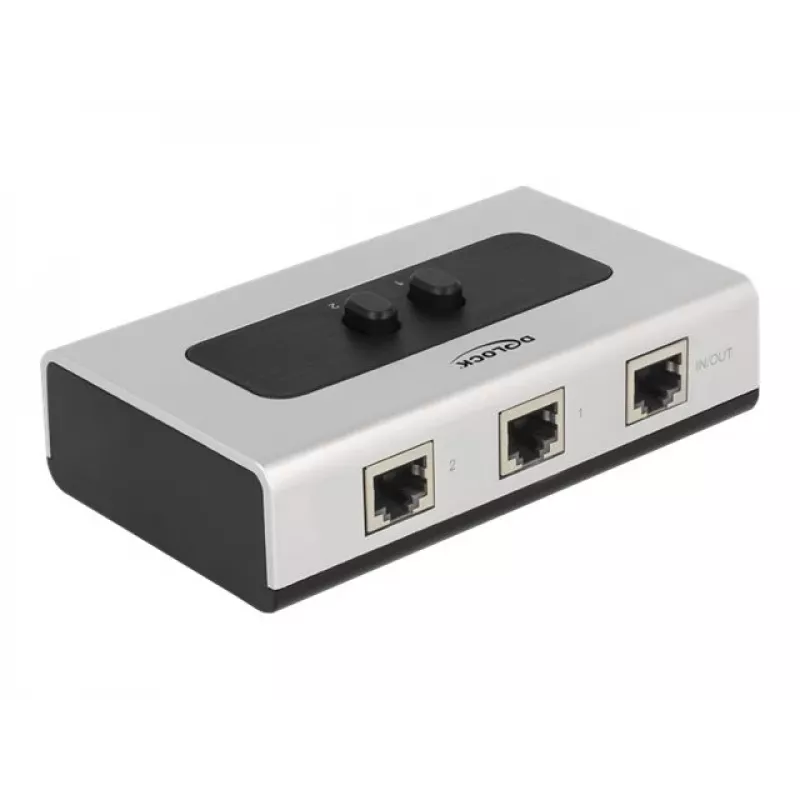 Hub DeLOCK 87673 1000 Mbit/s preto cinzento
