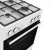 Fogão a gás independente Gorenje GG6A10WFFM, branco, placa de 4 bicos, forno a gás de 72 L, botões frontais