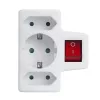 Maclean MCE215 adaptador de ficha múltipla, 1x16 A + 2x2,5 A Schuko