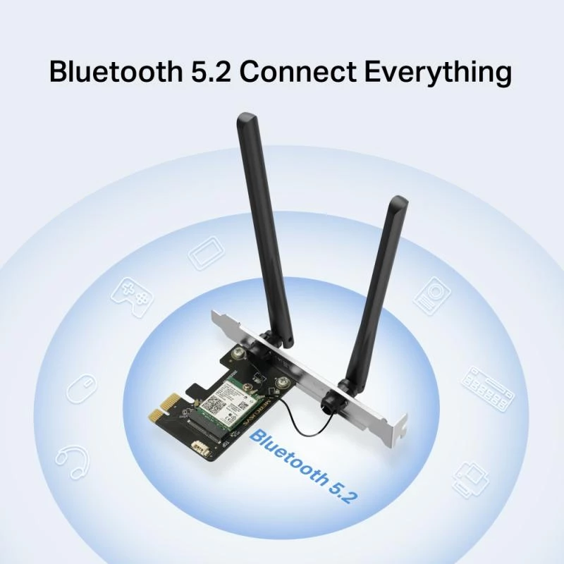 Mercusys WL-PCI AX3000 adaptador Express dual-band Bluetooth (MA80XE)