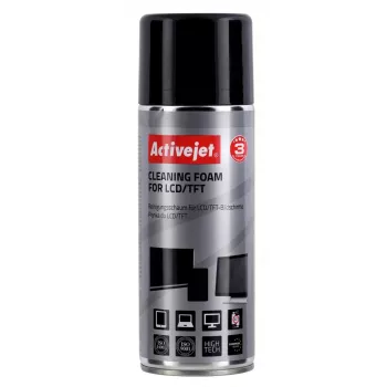 Espuma de limpeza de equipamentos ActiveJet AOC-105, lata de spray 400 ml para ecrãs LCD/LED/Plasma e plásticos