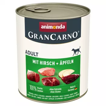 ANIMONDA GranCarno Adult veado e maçã, comida húmida para cães, 800 g