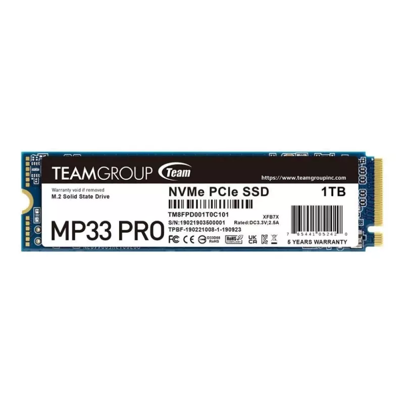 Unidade SSD Team Group 1 TB M.2 PCI Express 3.0 NVMe MP33 PRO