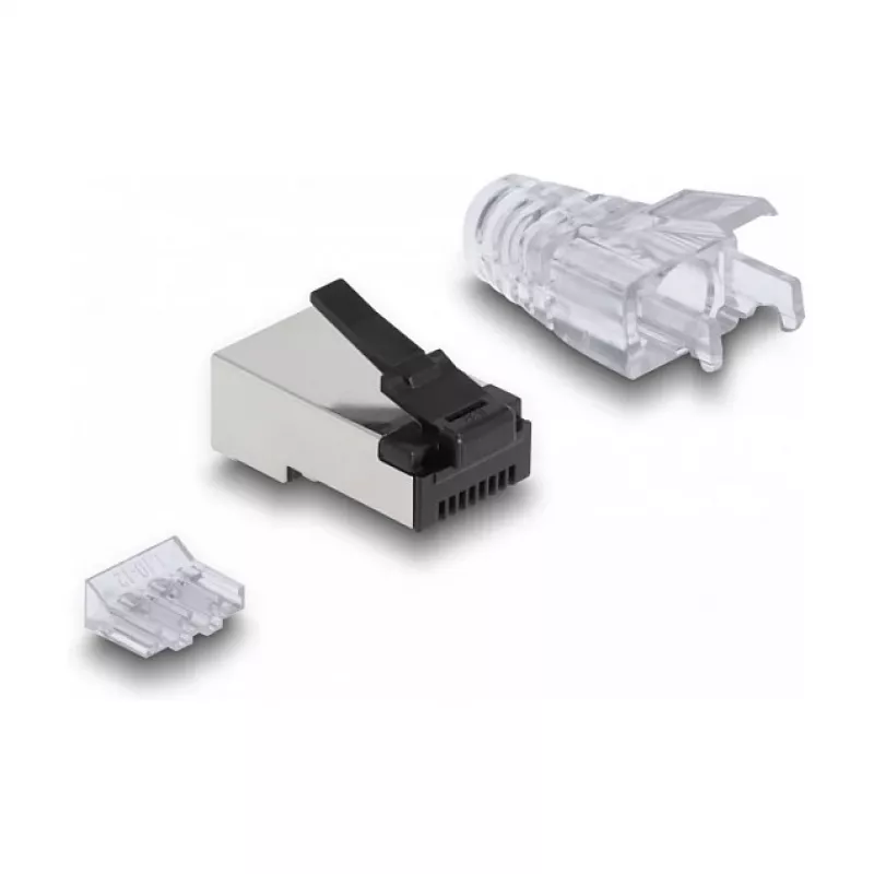 Ficha modular RJ45 DeLOCK Cat.6 50 unid. conjunto com gatilho robusto