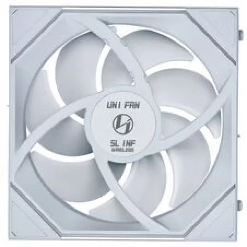 Ventoinha Lian Li UNI FAN SL-INF Wireless ARGB PWM Reverse Blade 140 mm, branca