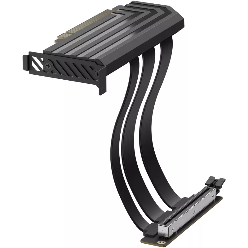 Cabo de extensão PCIe 5.0 Hyper Riser, preto, 20cm