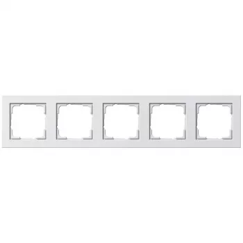 Placa de parede GIRA E2 branca — termoplástico, design sem parafusos, 80,8×366×9,3 mm