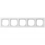 Gira E2 021529 moldura de 5 módulos, branco