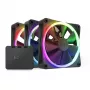 NZXT F120 RGB 120mm ARGB ventoinha para caixa pack de três - preto