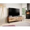 Cama Meble LOTTA 140 cm móvel de TV, carvalho Wotan + preto mate