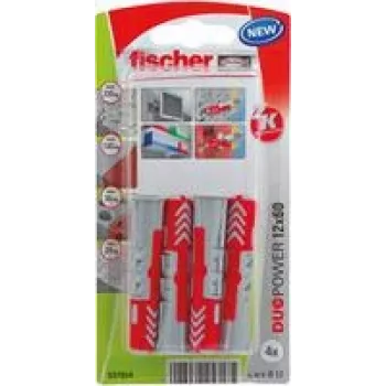Fischer DuoPower 12 x 60 K NV bucha de parede 60 mm 537654 1 conjunto (537654)