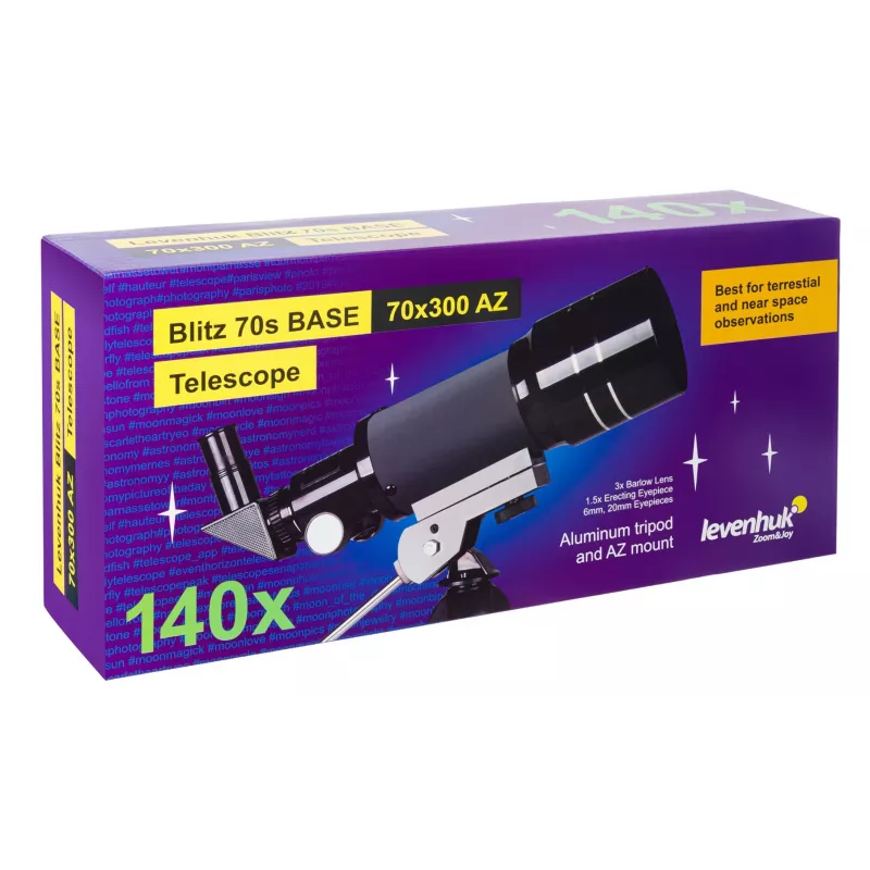 Levenhuk Blitz 70s Base Refrator 140x Cinzento