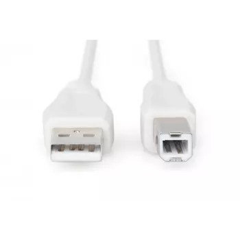 Cabo de ligação USB Assmann, Type-A - B M/M, 3,0 m, compatível com USB 2.0, UL, bege (AK-300102-030-E)