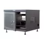 Prateleira de rack TECHLY 367652 organizador de cabos com fixação adesiva 3M, aço, 550×550×410 mm, preto