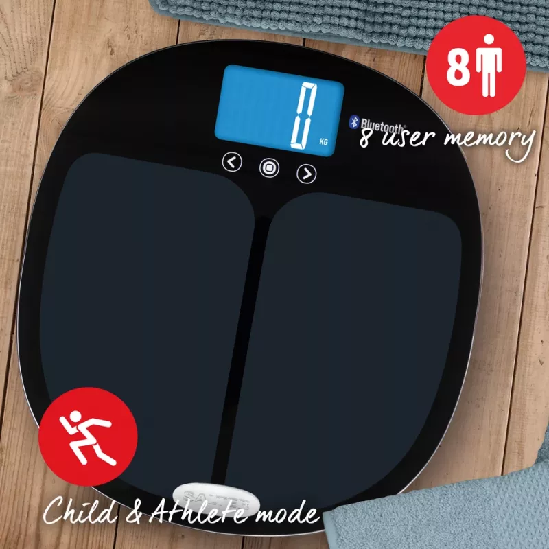 Balança de pessoa Salter 9192 BK3R Curve Bluetooth Smart Analyzer