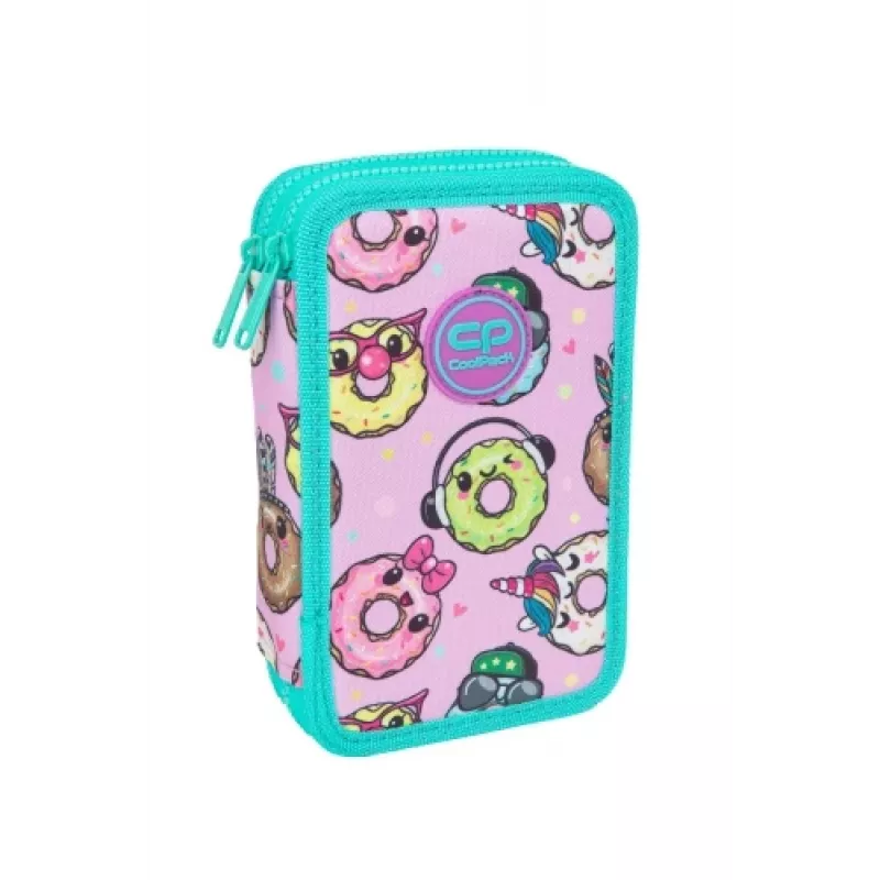 Estojo Coolpack Jumper 2 – design de dois andares, fecho de correr, superfície em tecido