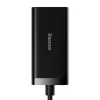 Baseus GaN3 Pro CCGP000101 carregador de secretária 100 W, 2x USB-C + 2x USB-A, PD 3.0, QC 4.0+, cabo de 1,5 m, preto