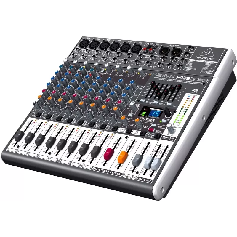 Misturadora de áudio Behringer X1222USB 4 canais