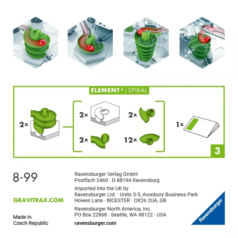 Elemento GraviTrax Espiral Ravensburger 22424 multicolor