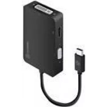 ALOGIC Premium Series - Adaptador de vídeo - 24 pin USB-C macho para 15 pin D-Sub (DB-15), HDMI, DVI fêmea - Preto - Suporte 4K (UCVGDVHD-ADP)