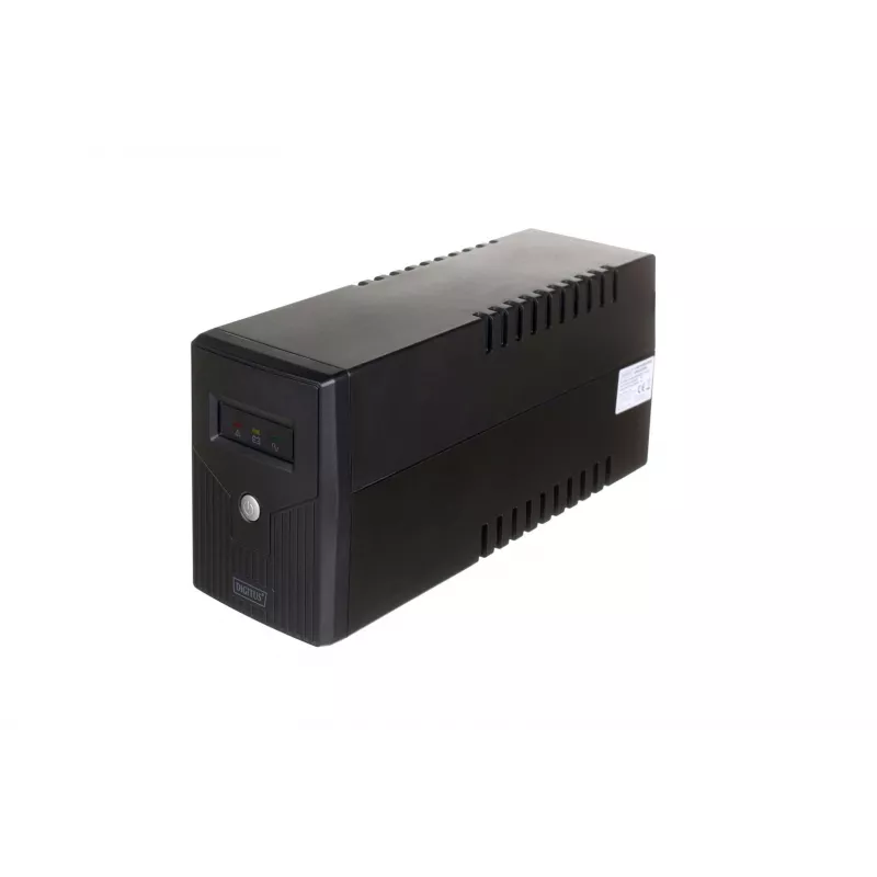 Fonte de alimentação ininterrupta DIGITUS Line-Interactive DN-170064-B 800 VA (480 W), AVR, LCD, torre, 2 saídas AC, tipo F