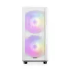Caixa de PC MODECOM AMIRANI ARGB Midi Tower branca — ATX/ITX, GPU 35 cm, dissipador de CPU 16,5 cm, 2 ventoinhas de 200 mm