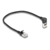 Cabo de rede DeLOCK RJ45 Cat.6A 0,25 m preto