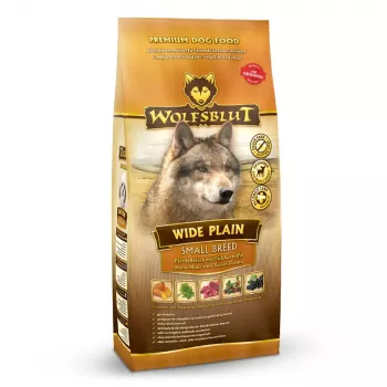 WOLFSBLUT Wide Plain Raças Pequenas Cavalo com Batata-doce - Alimento seco para cães - 2kg
