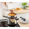 Panela de pressão Tefal SECURE TRENDY 6L com cesto de vapor em aço inoxidável, adequada para indução